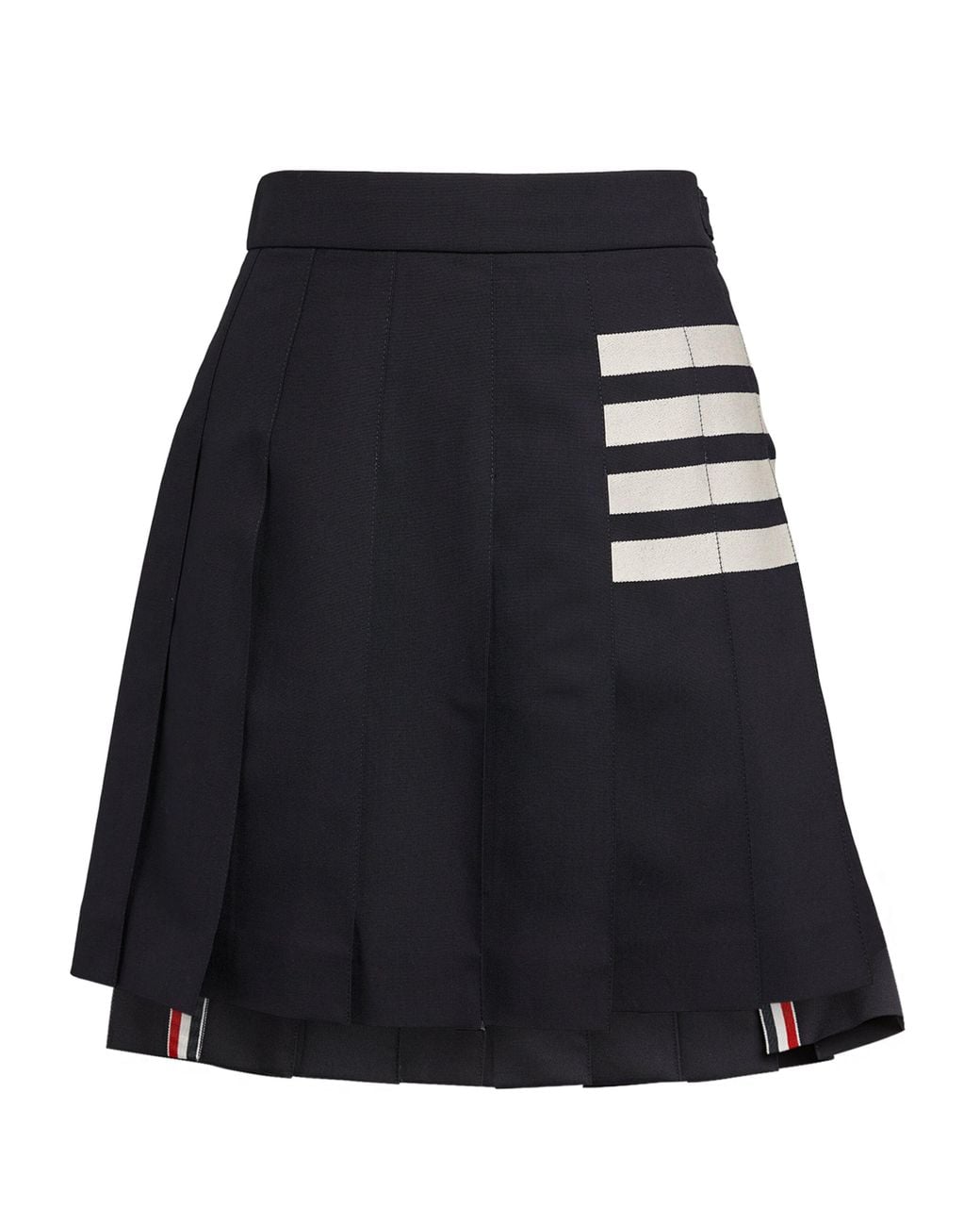 Thom Browne Blue Pleated Mini Skirt
