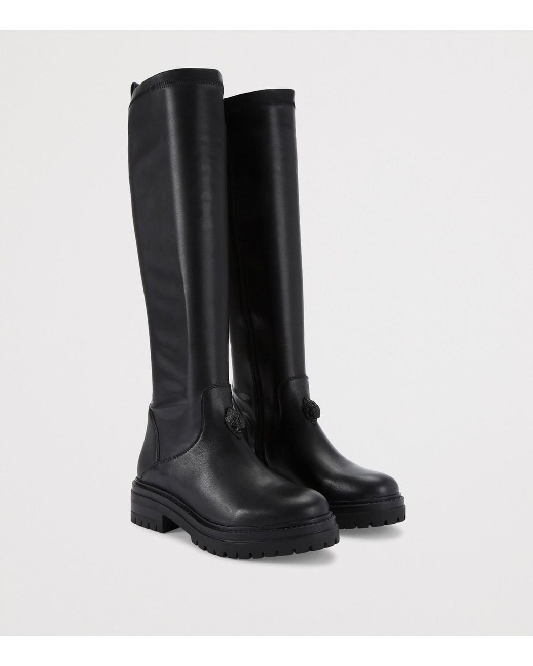 Kurt Geiger Black Leather Soar Eagle Knee-High Boots
