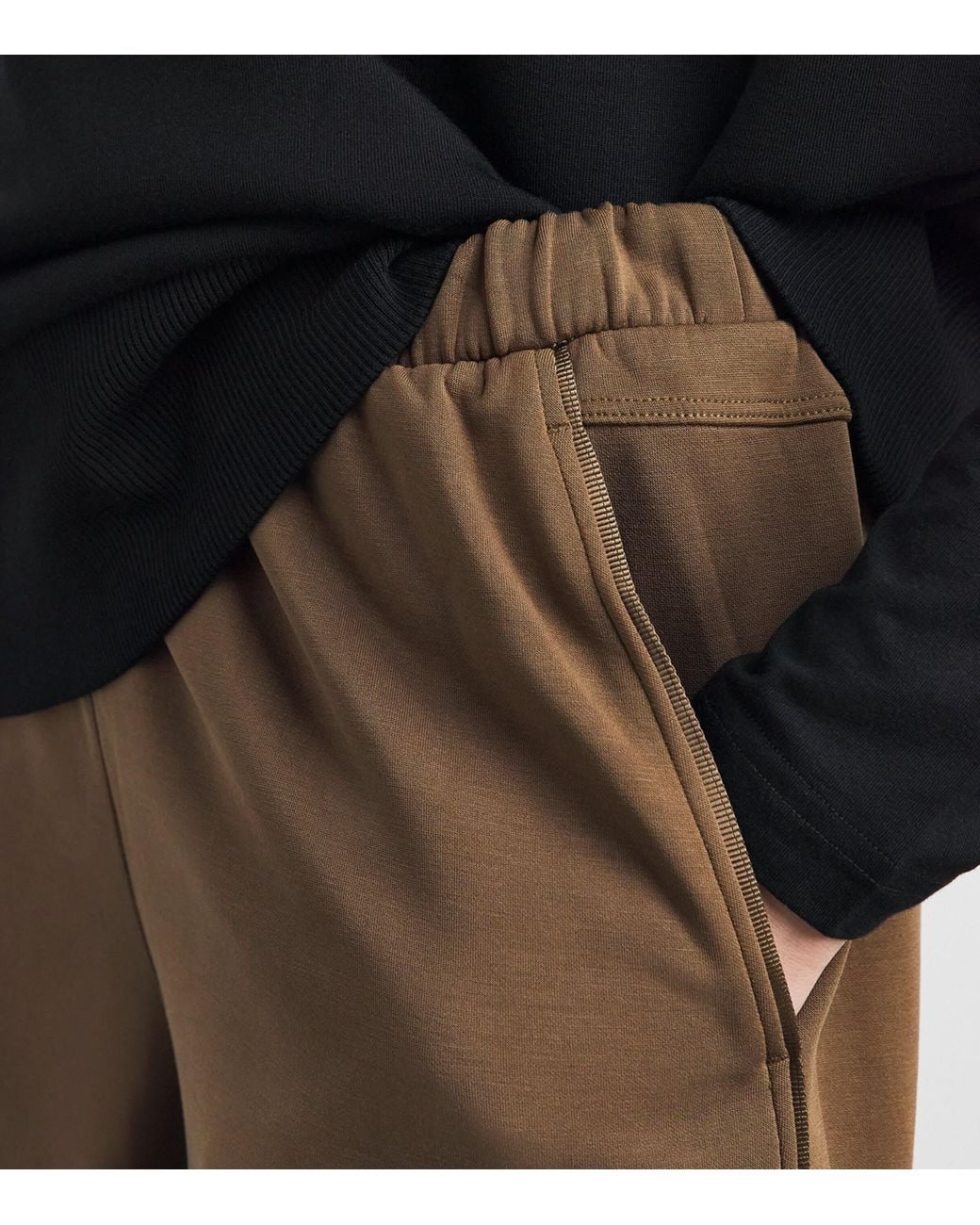 Varley Brown Barrel-Leg Wilfred Sweatpants