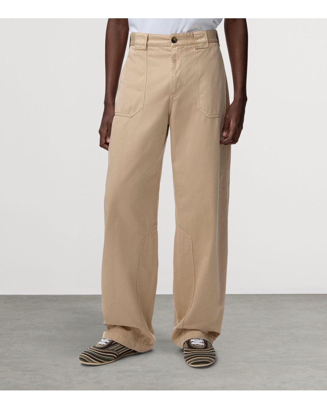 Loewe Natural X Paula's Ibiza Cotton Straight Trousers for men