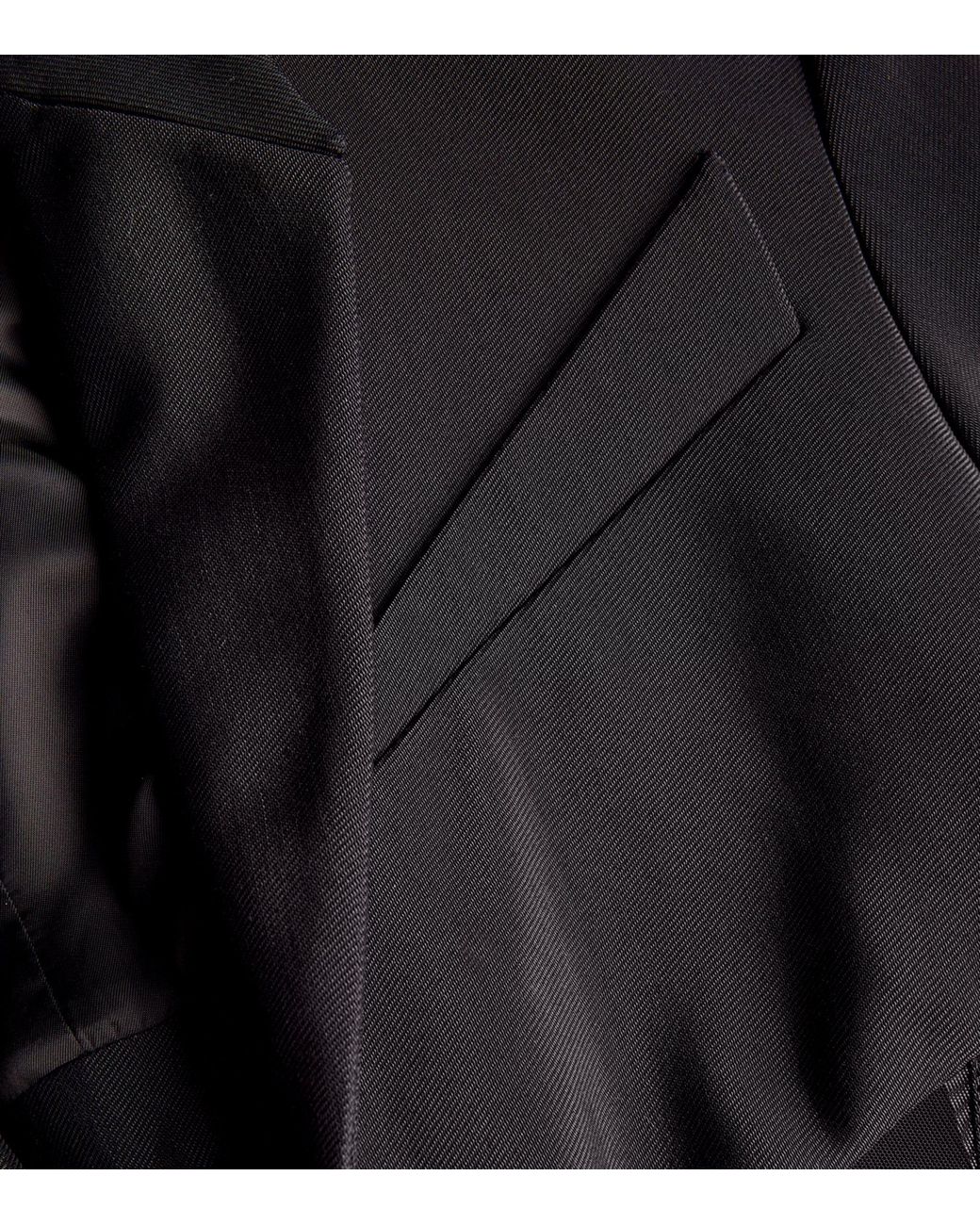 Blazer Corset Mesh Mugler Noir Taille 34 (US 2) - Neuf Avec étiquettes - Veste Structurée