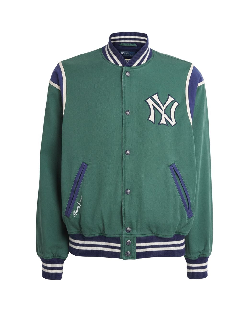 Polo Ralph Lauren Green X Yankees Cotton Bomber Jacket for men