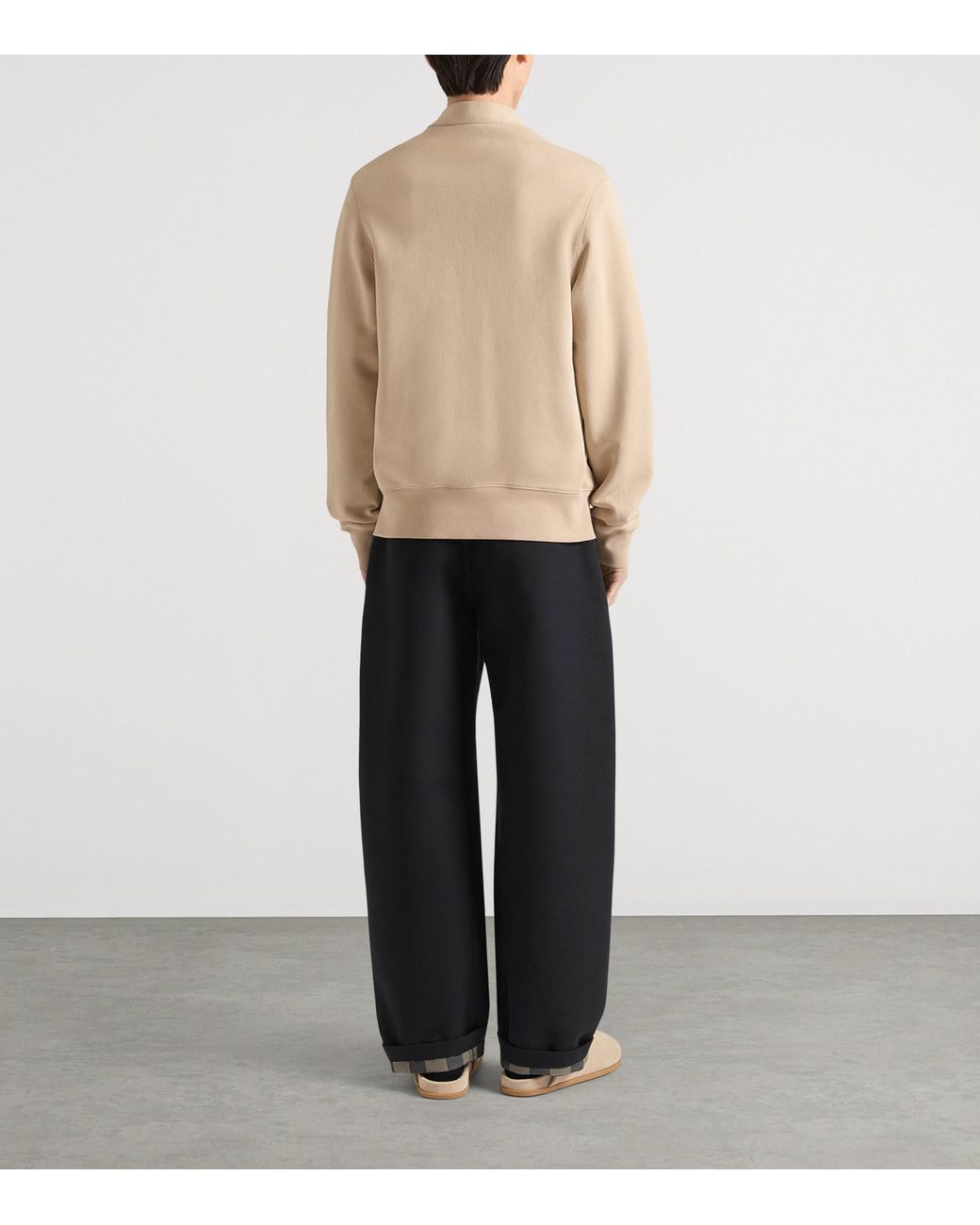 Givenchy Black Cotton Couture Seam Trousers for men