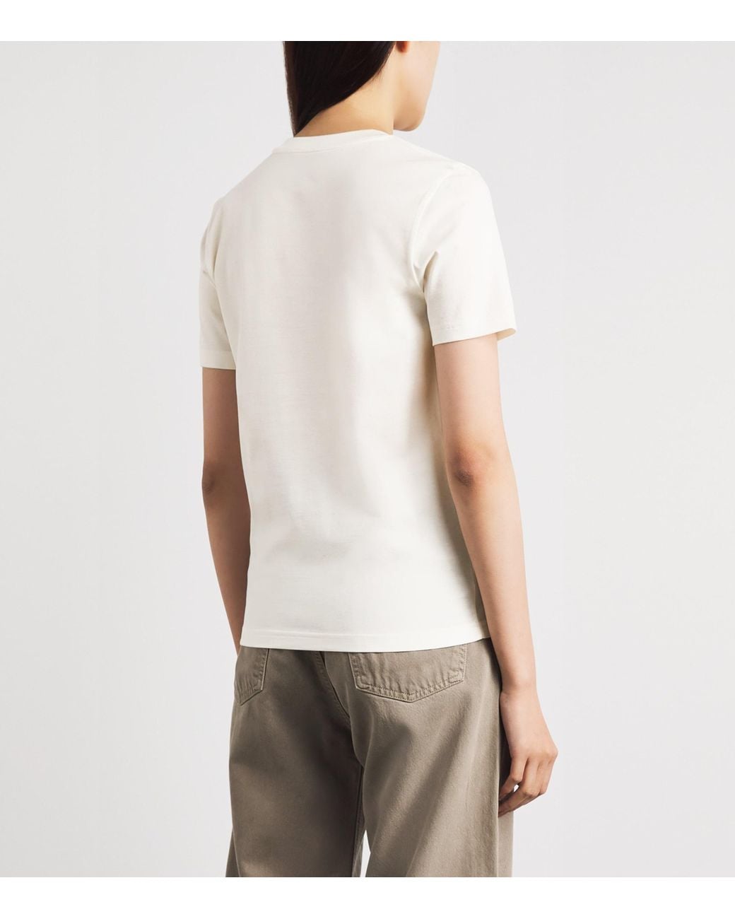 Moncler White Cotton Embroidered Logo T-Shirt
