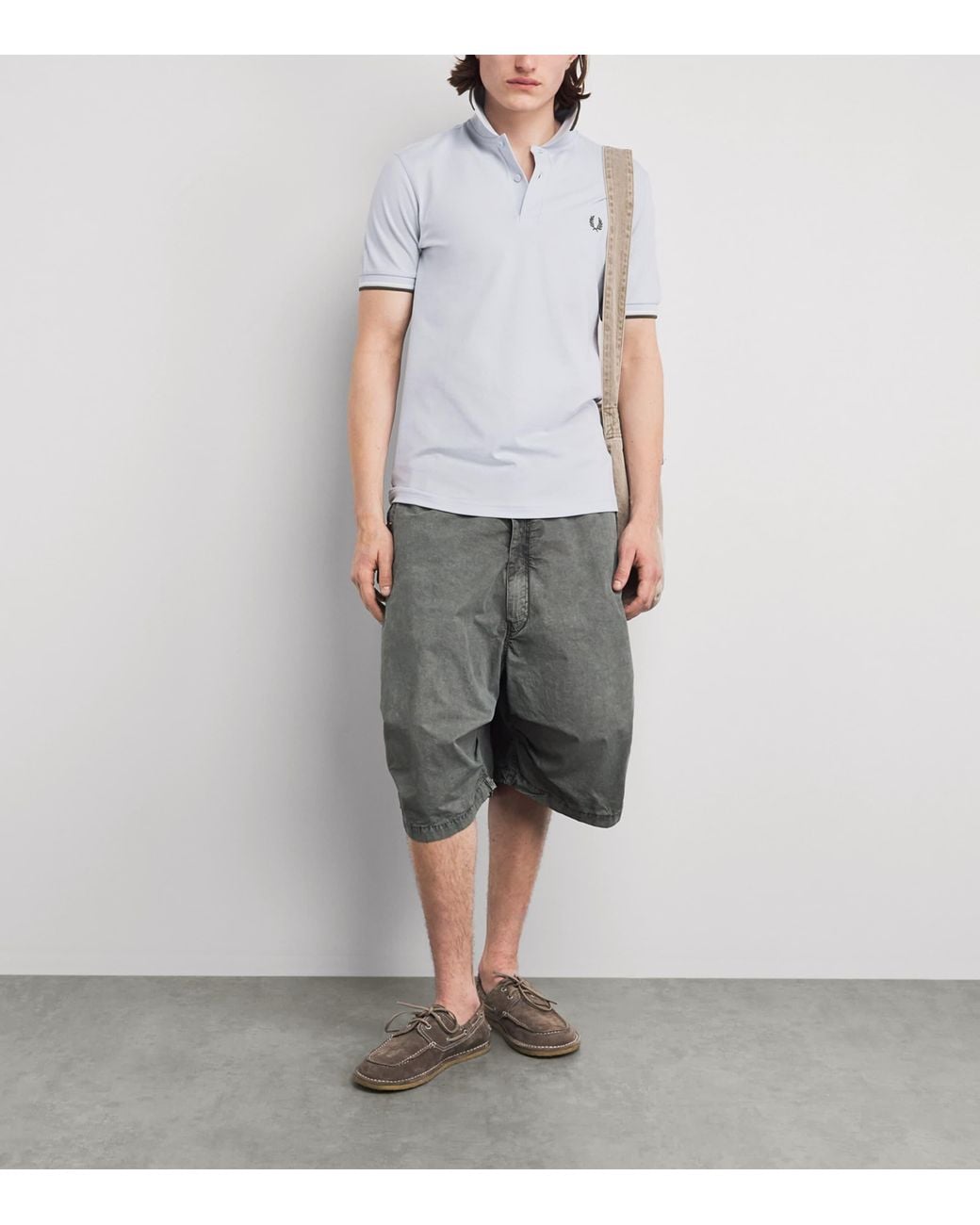 Fred Perry White Cotton Twin Tipped Polo Shirt for men