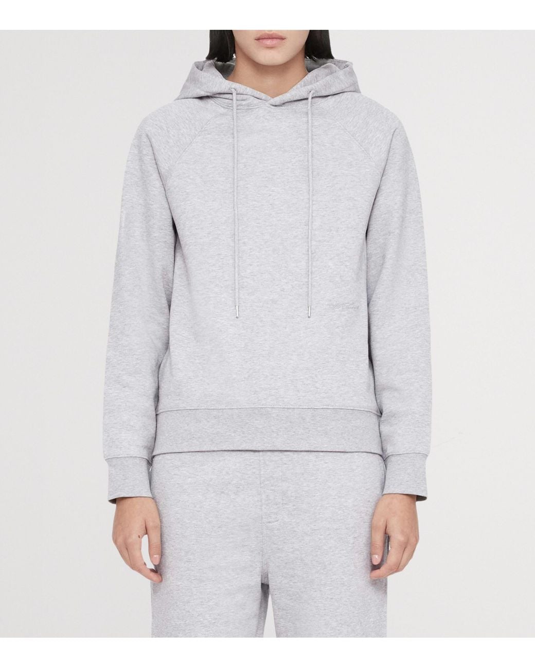 AllSaints White Organic Cotton Lily Hoodie