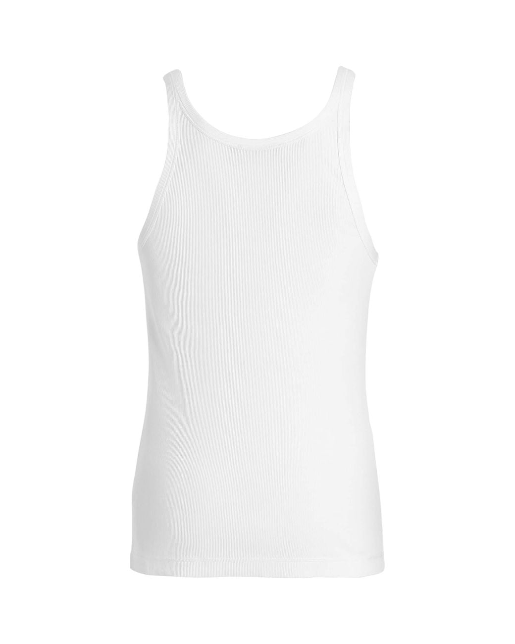 Dolce & Gabbana White Cotton Embroidered Tank Top for men