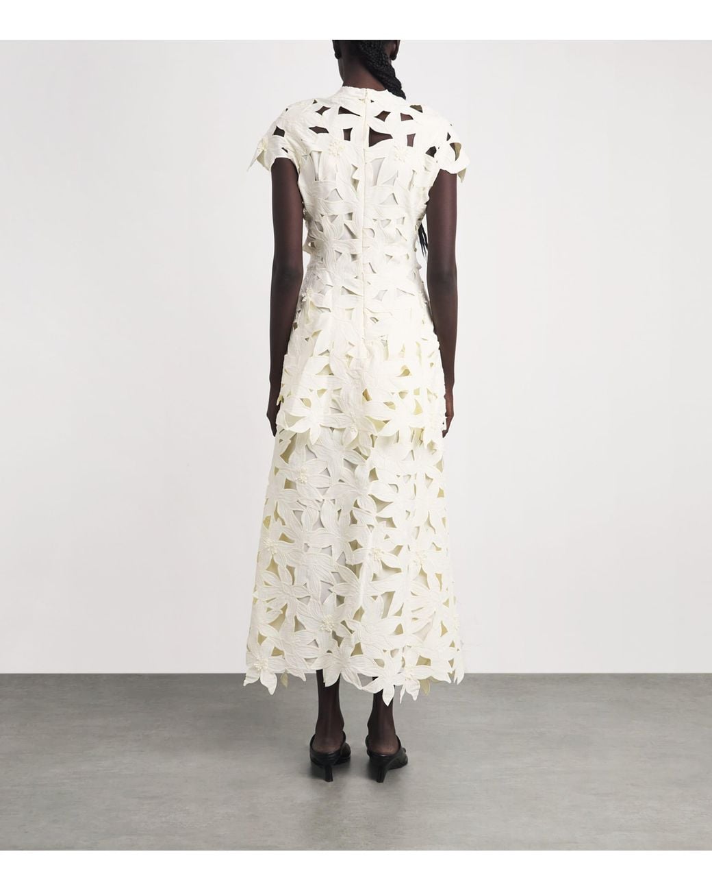 Jonathan Simkhai White Broderie Anglaise Neve Midi Dress