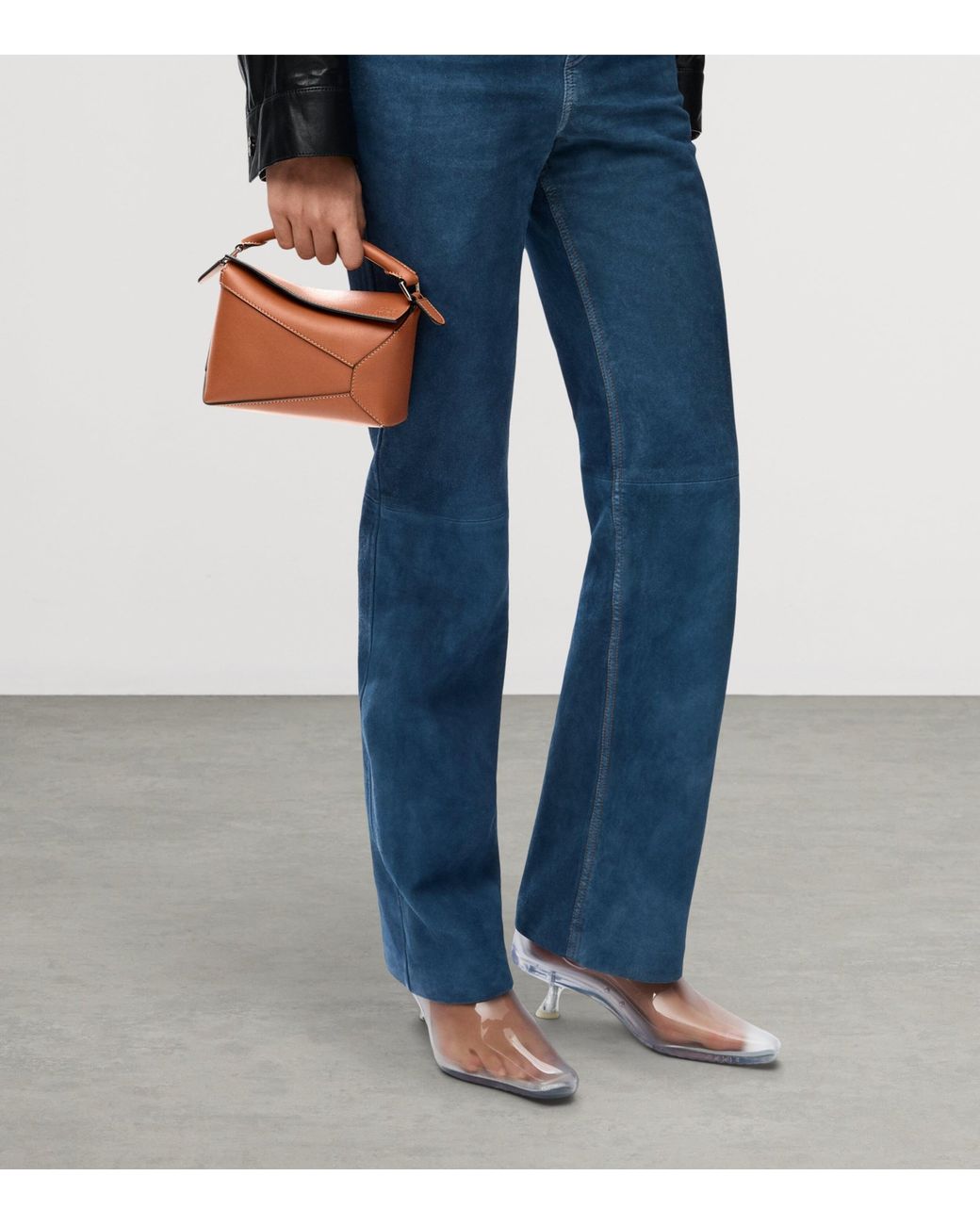 Loewe Brown Mini Leather Puzzle Edge Top-Handle Bag