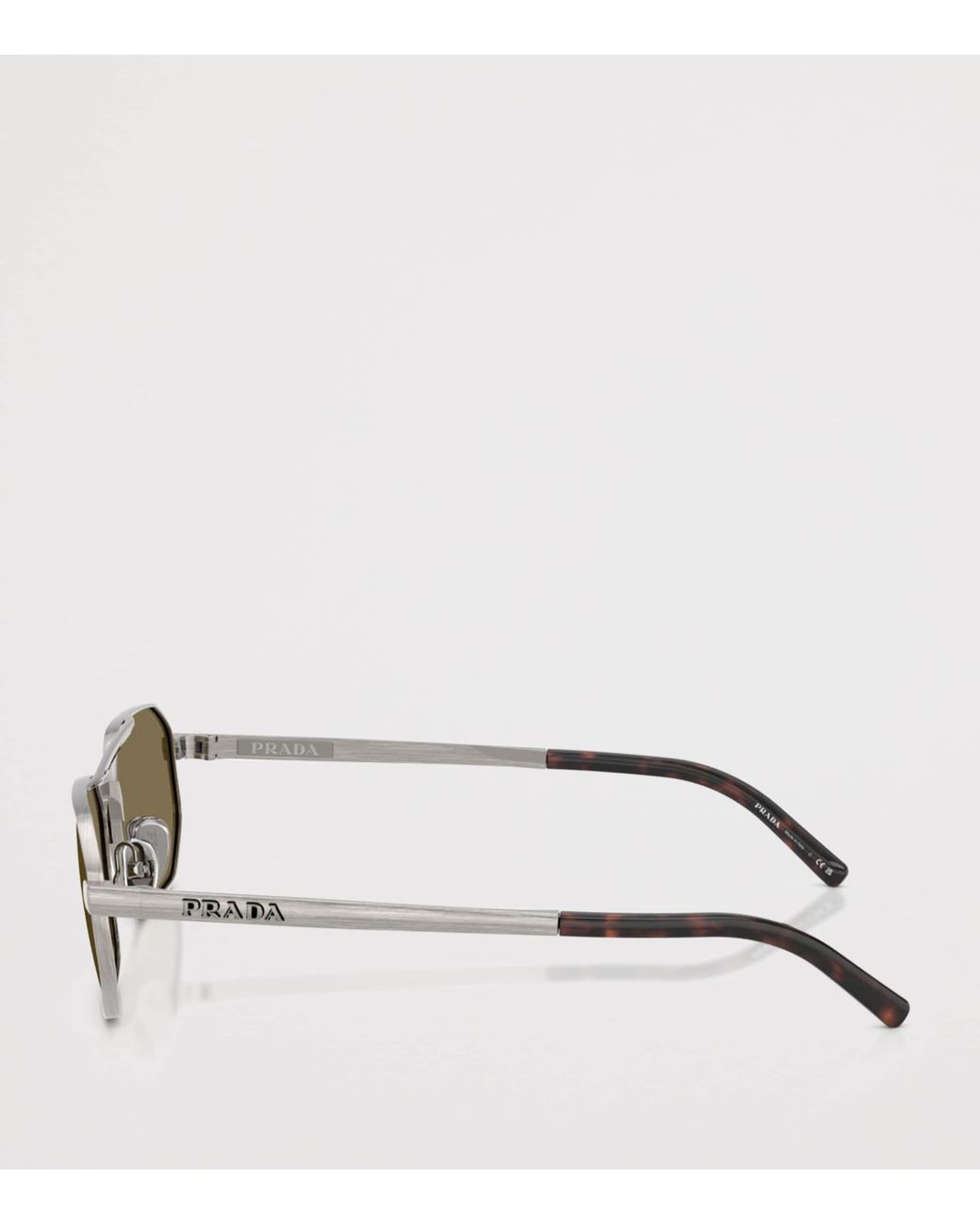 Prada Green Metal Irregular Sunglasses for men