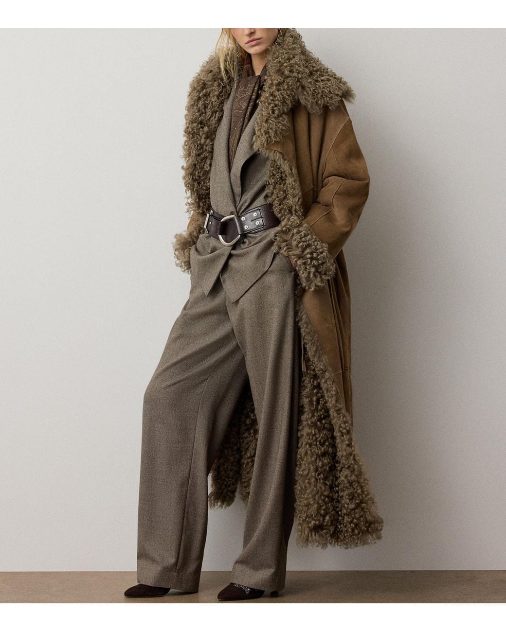 Ralph Lauren Brown Tweed Leandre Trousers