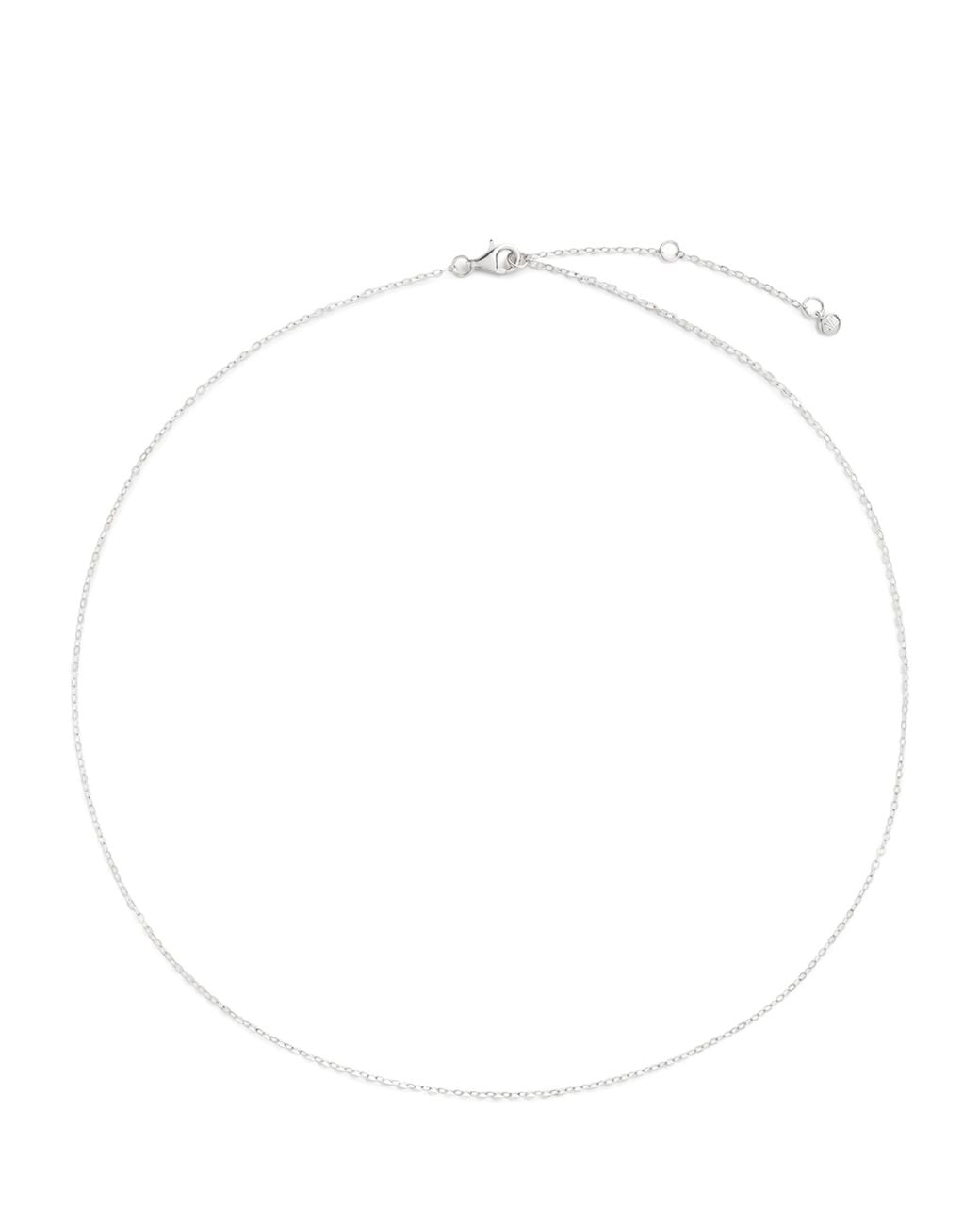 Monica Vinader White Sterling Rolo Chain Necklace