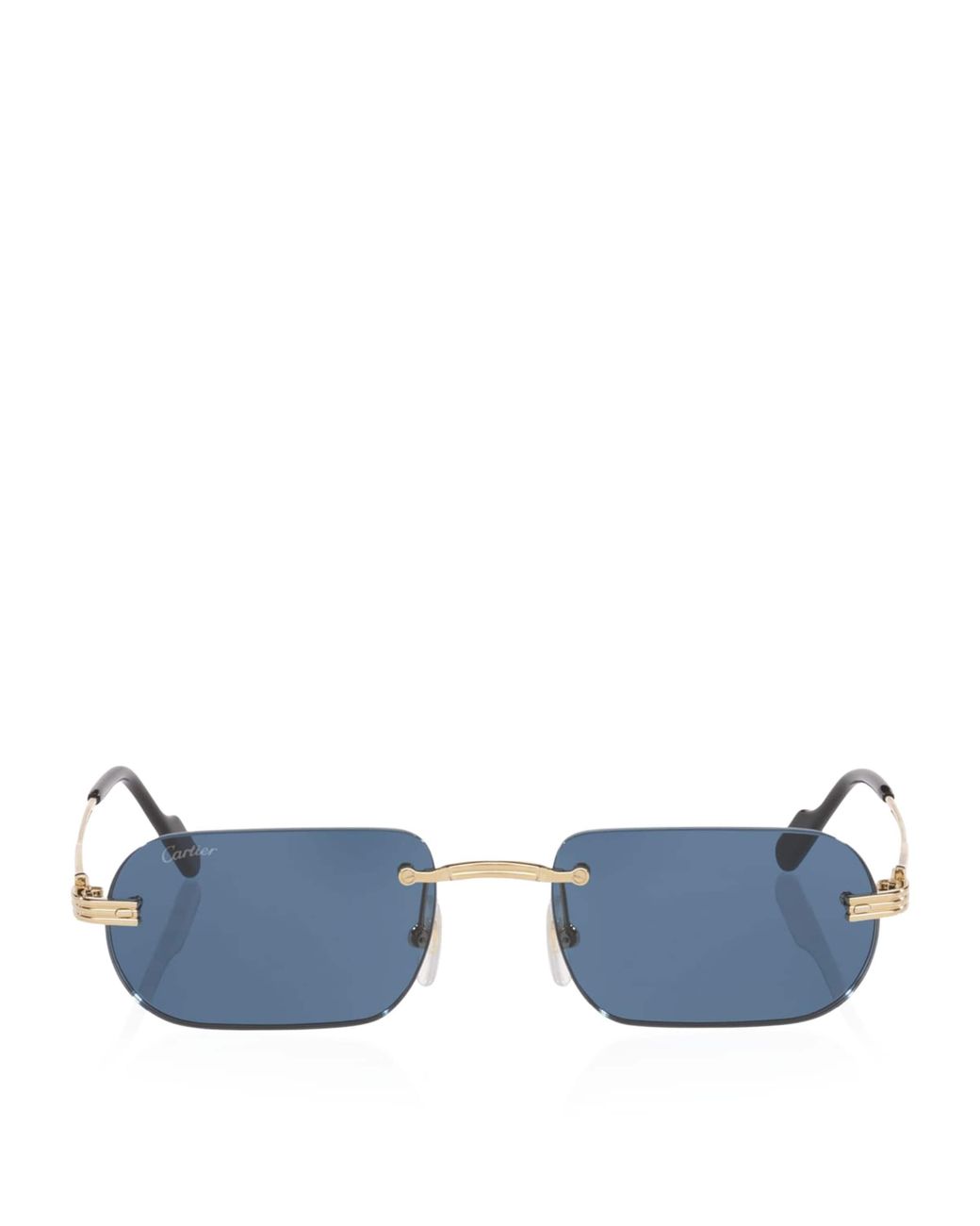 Cartier Blue Première De Rectangle Sunglasses