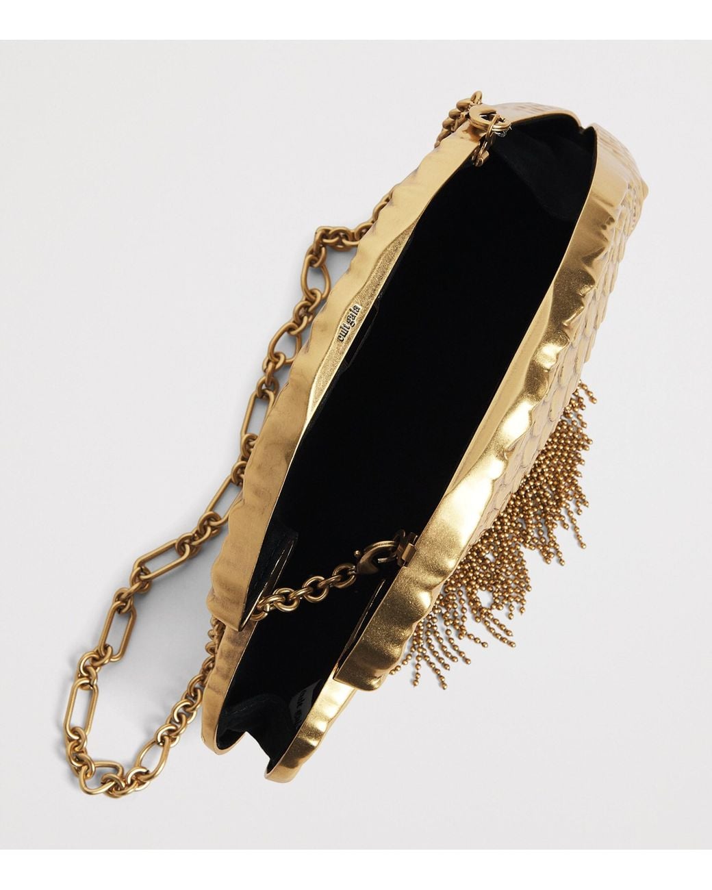 Cult Gaia Metallic Mini Brass Neemo Clutch Bag