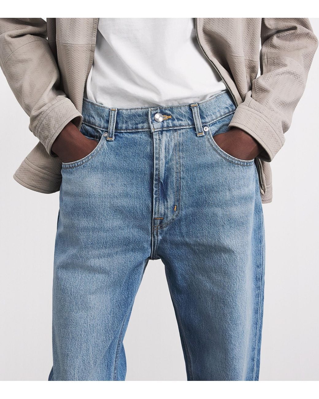 7 For All Mankind Blue Easy Straight Jeans for men