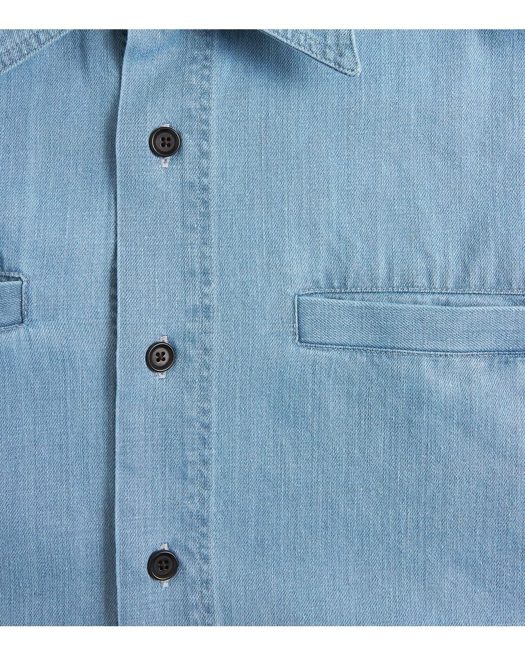 Oliver Spencer Blue Denim Corby Shirt for men