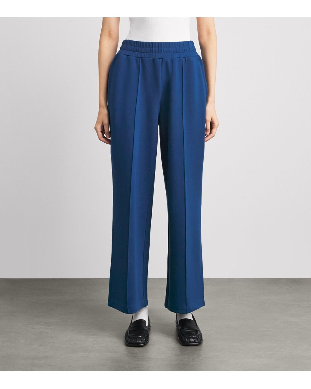 Varley Blue Doublesoft Wide-Leg Sweatpants
