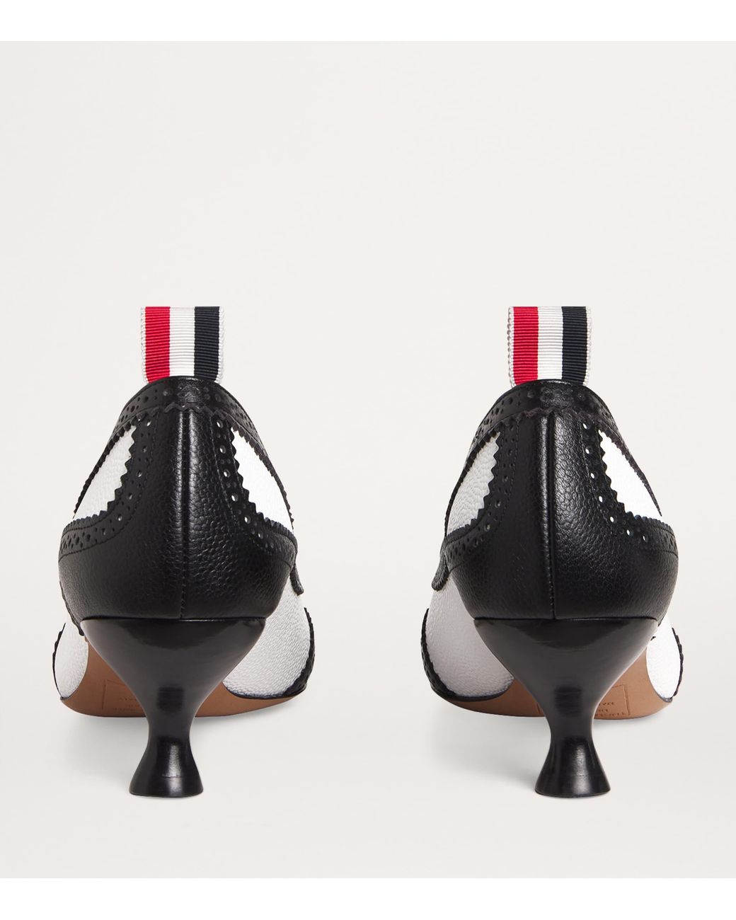 Thom Browne Metallic Leather Wingtip Pumps 55