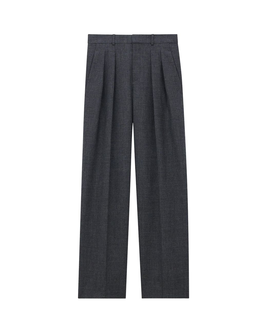 Saint Laurent Gray Wool Chiné Trousers for men