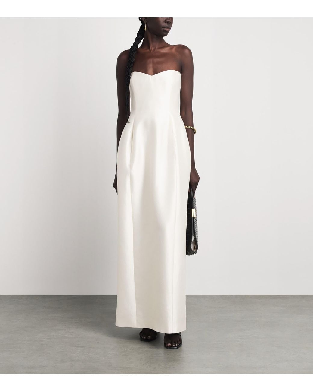 Camilla & Marc White Wool-Silk Sona Maxi Dress