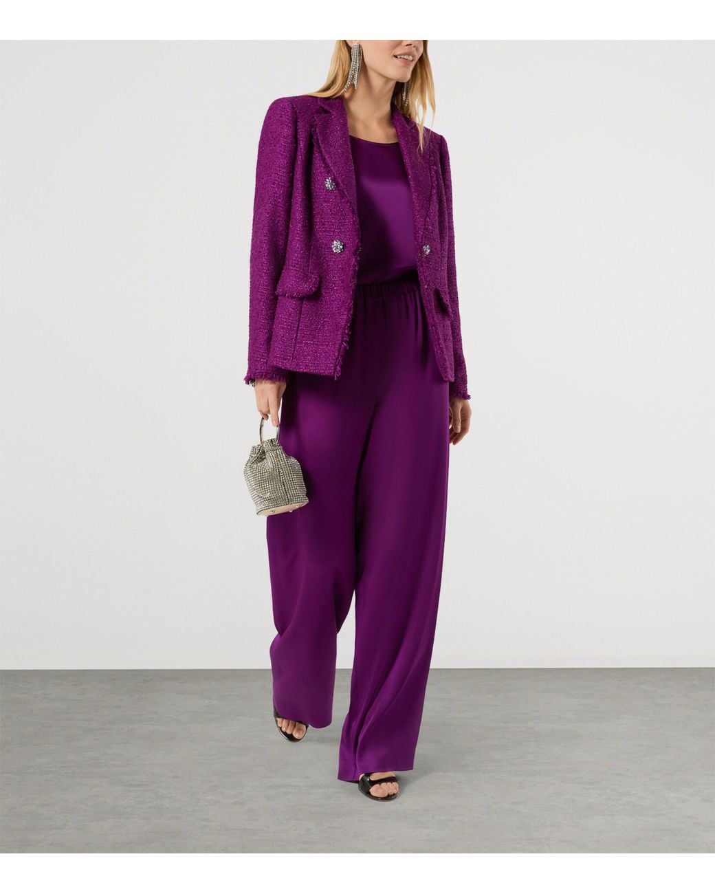 Marina Rinaldi Purple Satin Top