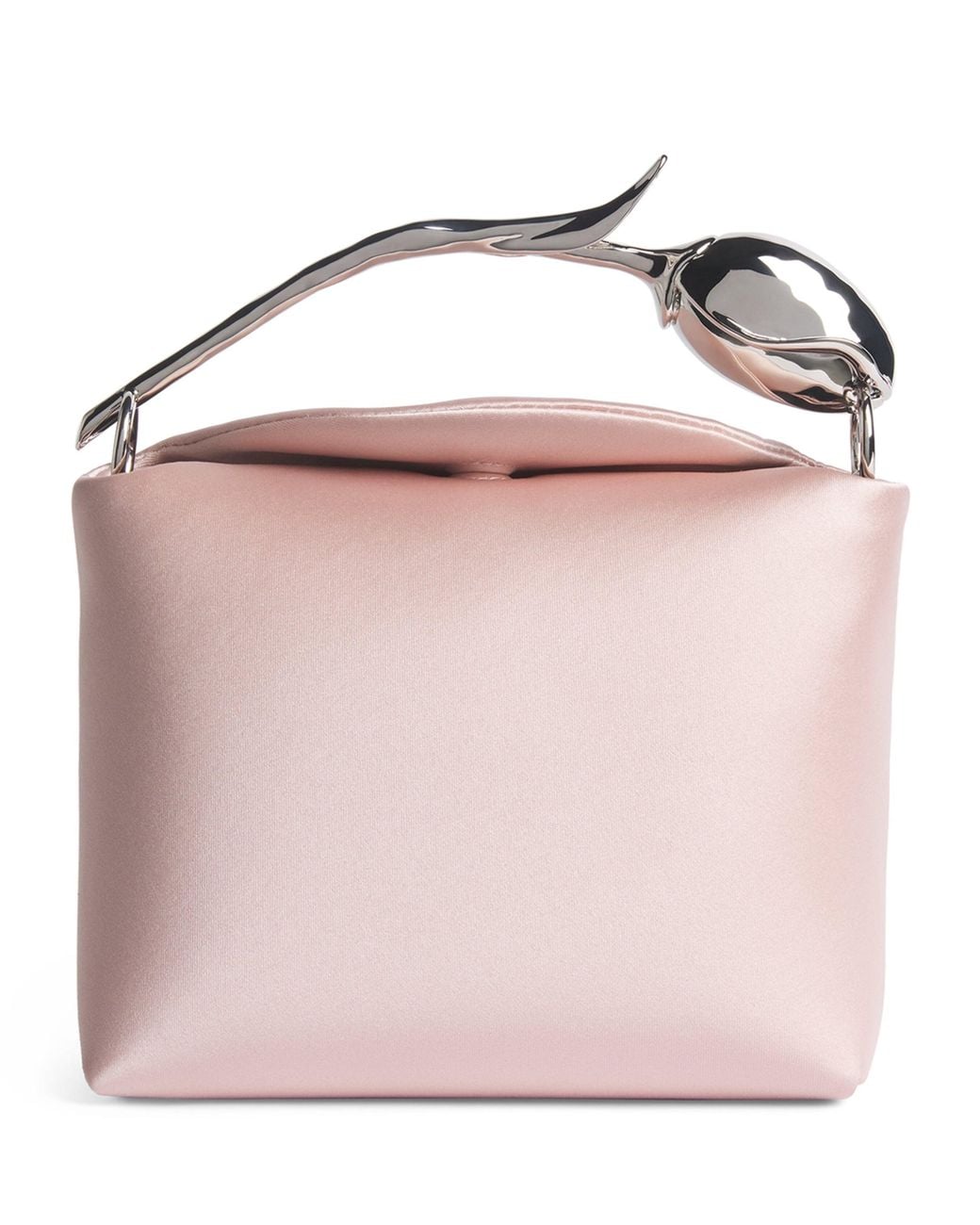 Erdem Pink Mini Satin Bloom Top-Handle Bag