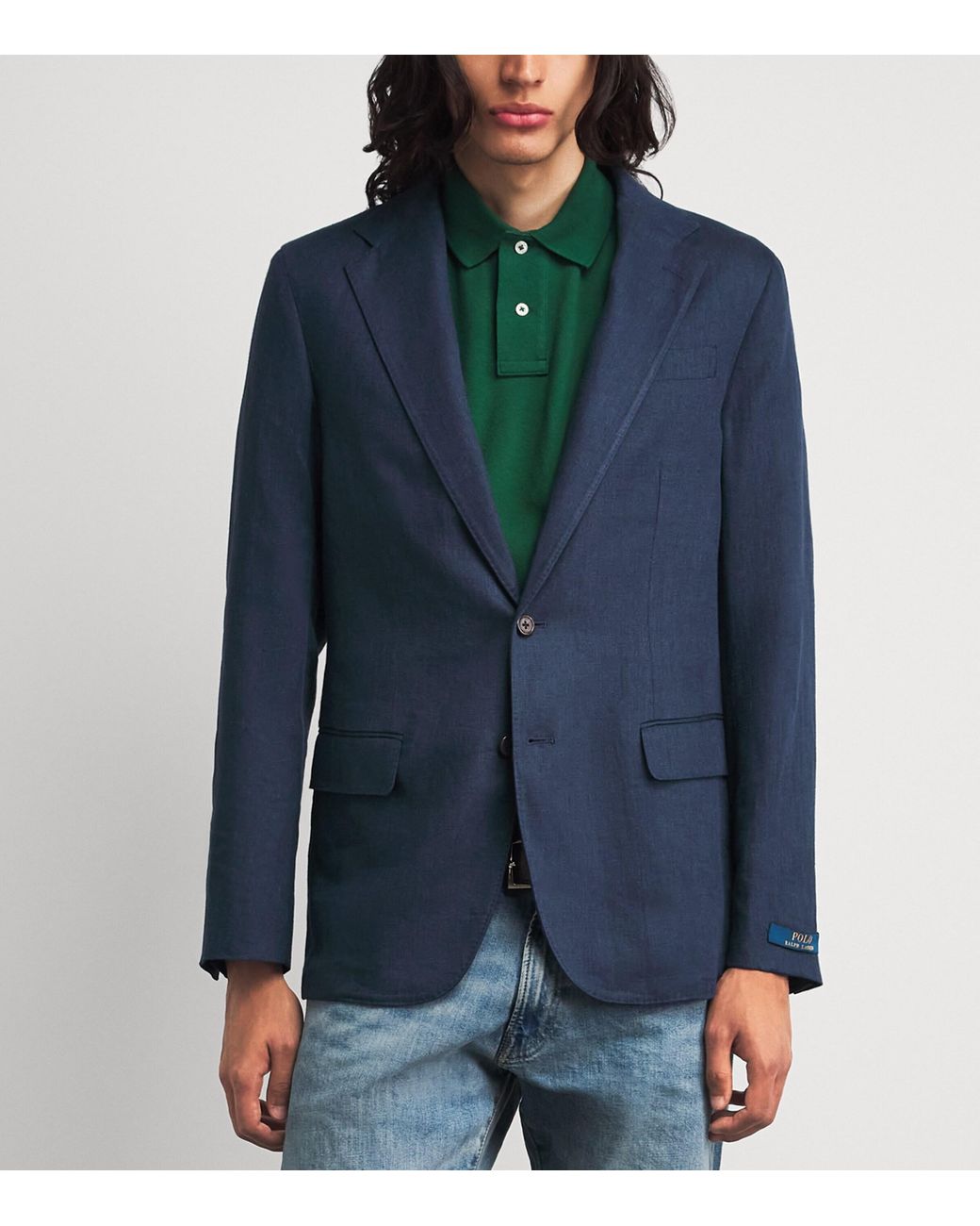 Polo Ralph Lauren Blue Linen Soft Blazer for men
