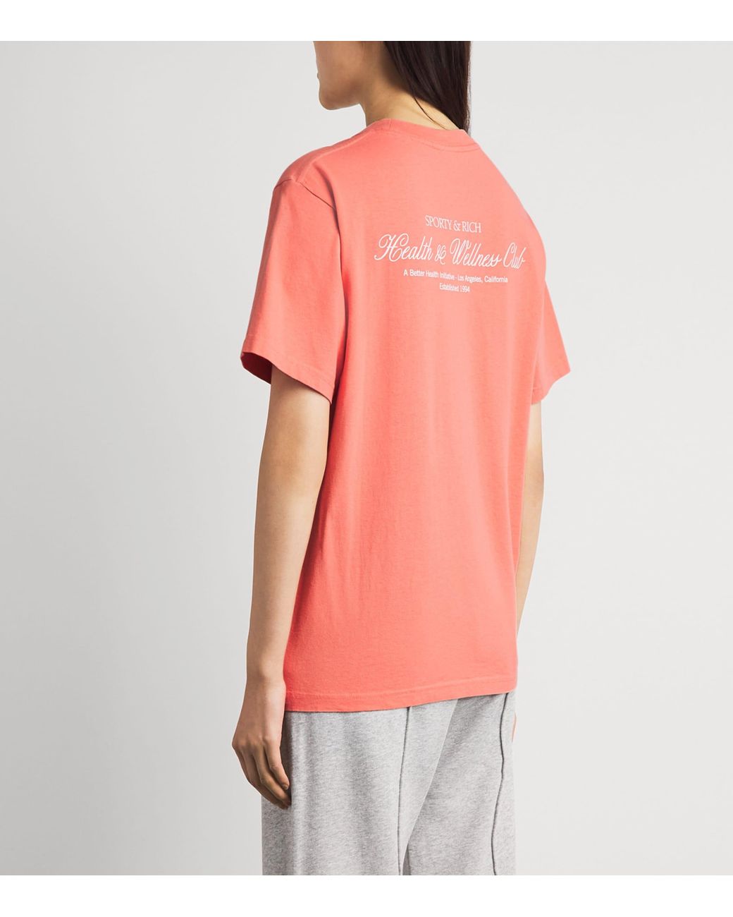 Sporty & Rich Pink Cotton Graphic T-Shirt