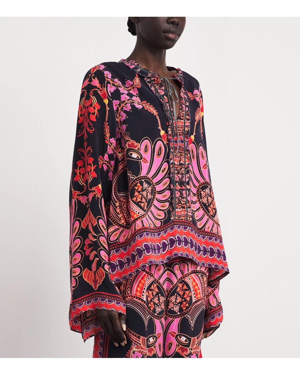 Lug Von Siga Red Printed Tess Blouse