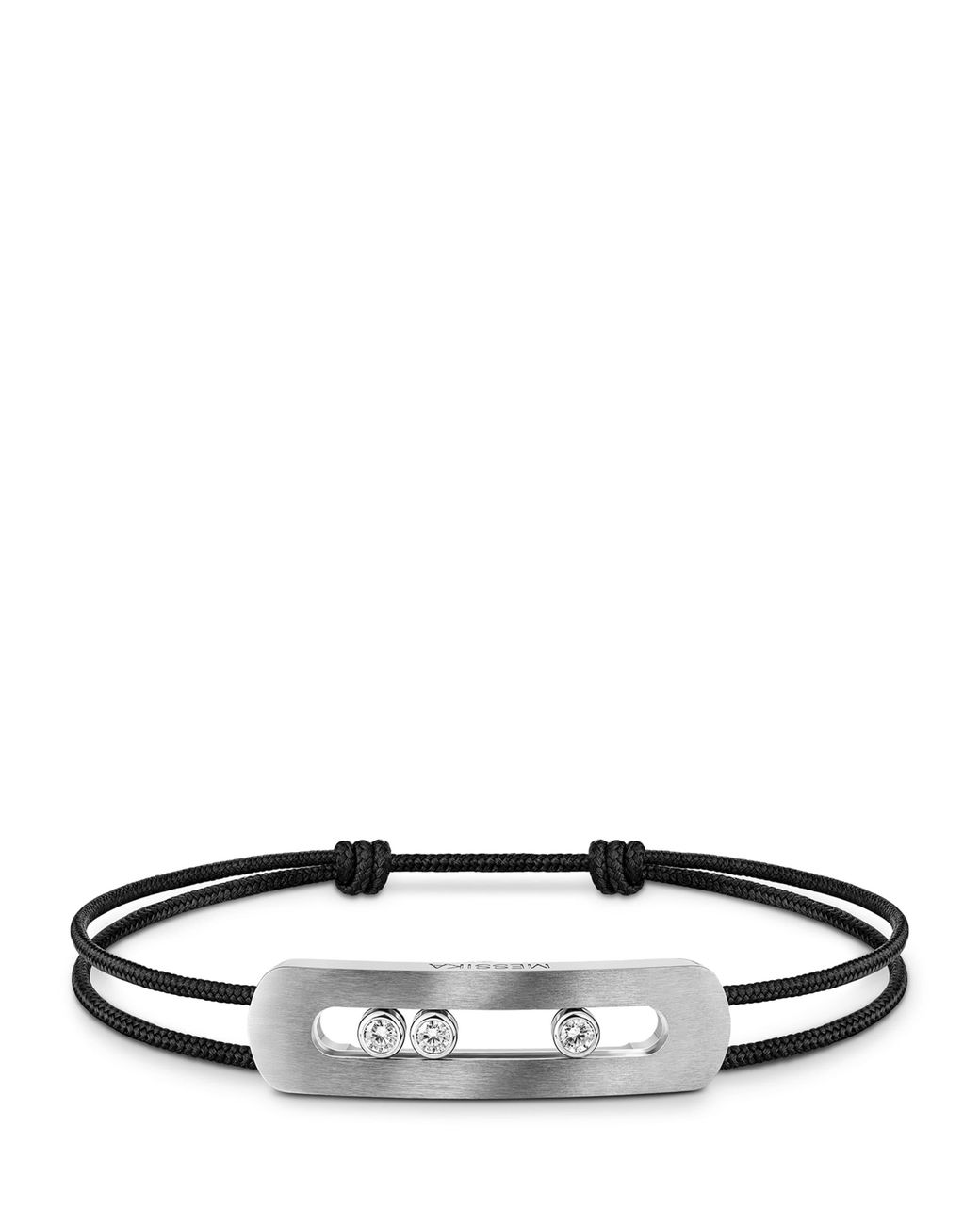 Messika Black Move Titanium And Diamond Large Cord Bracelet