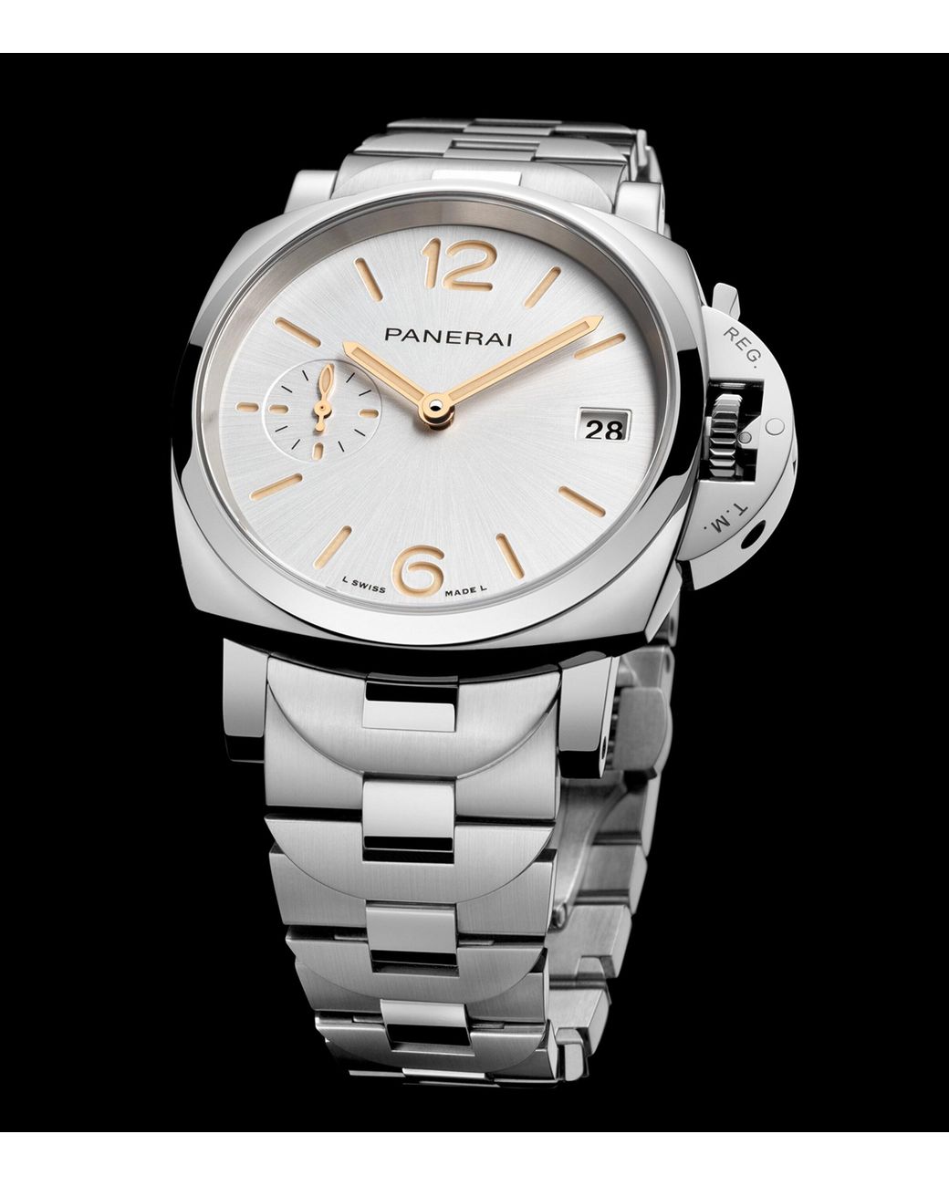 Panerai Metallic Stainless Steel Luminor Due Watch for men