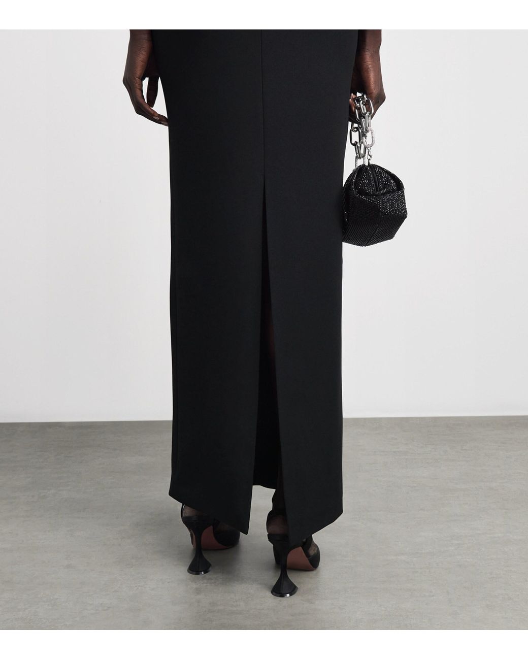 Solace London Black Off-The-Shoulder Cielo Gown