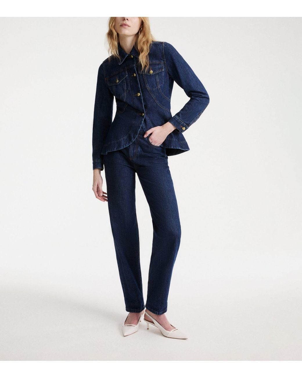 Marella Blue Hourglass Denim Jacket