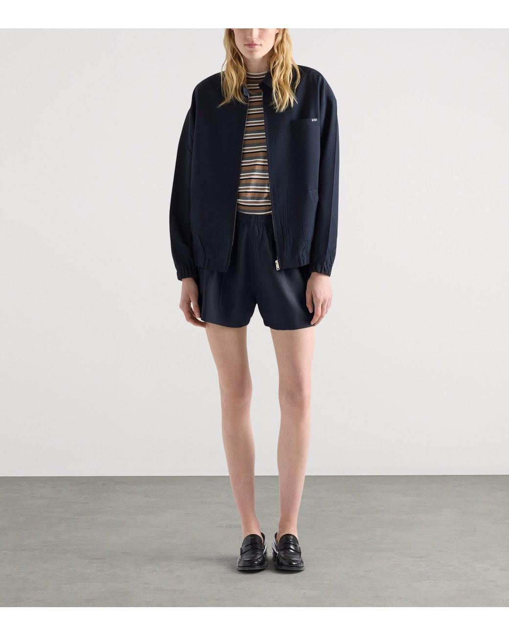 Prada Blue Virgin Wool-Mohair Jacket
