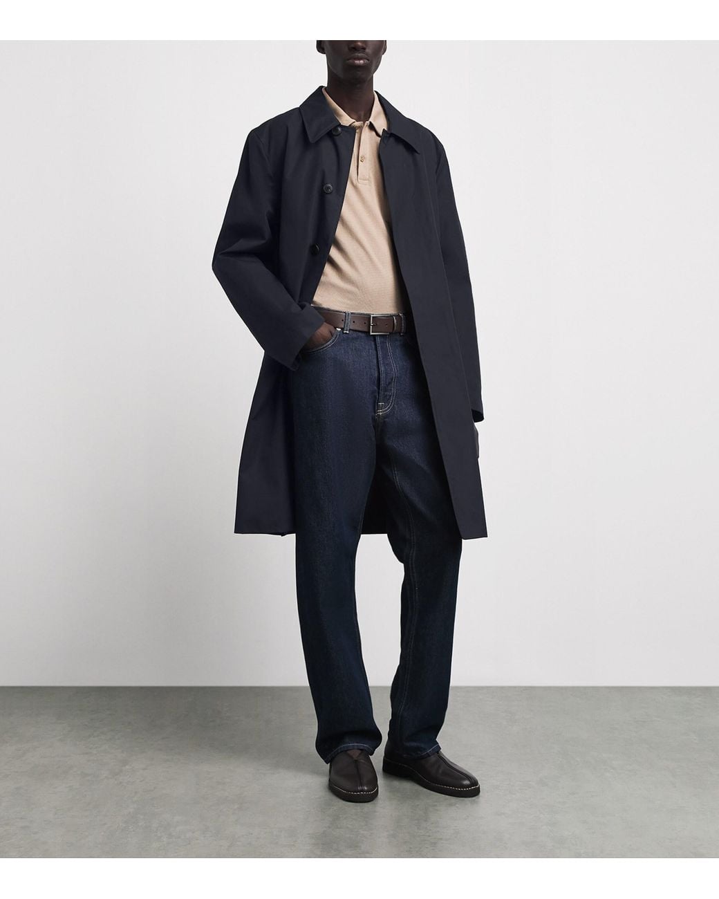 Sunspel Blue Cotton Ventile Overcoat for men