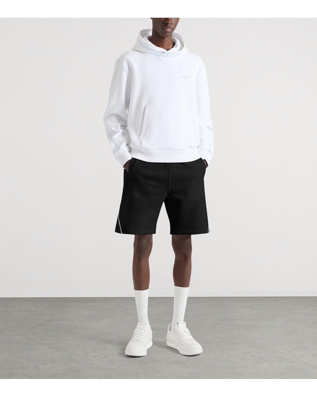 Givenchy Black Fleece Couture Seam Shorts for men