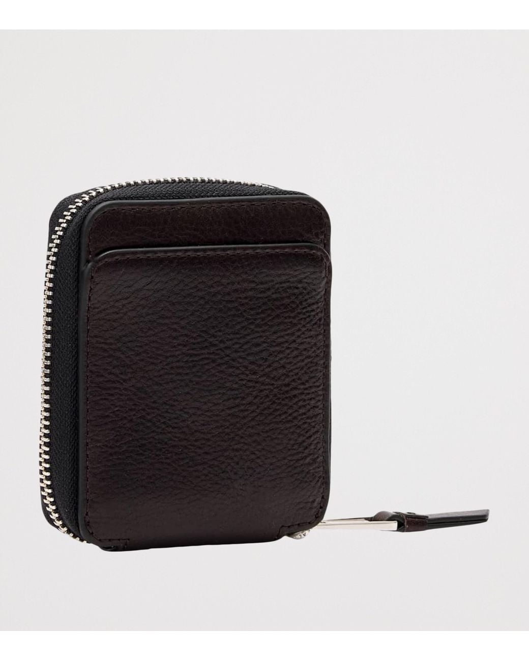 AllSaints Black Leather Clymer Wallet for men