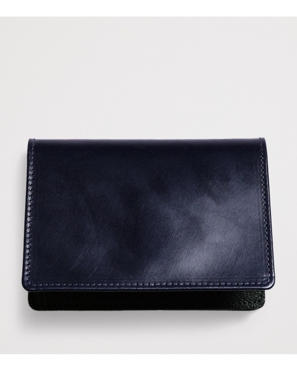 Swaine Blue Leather Business Card Case for men