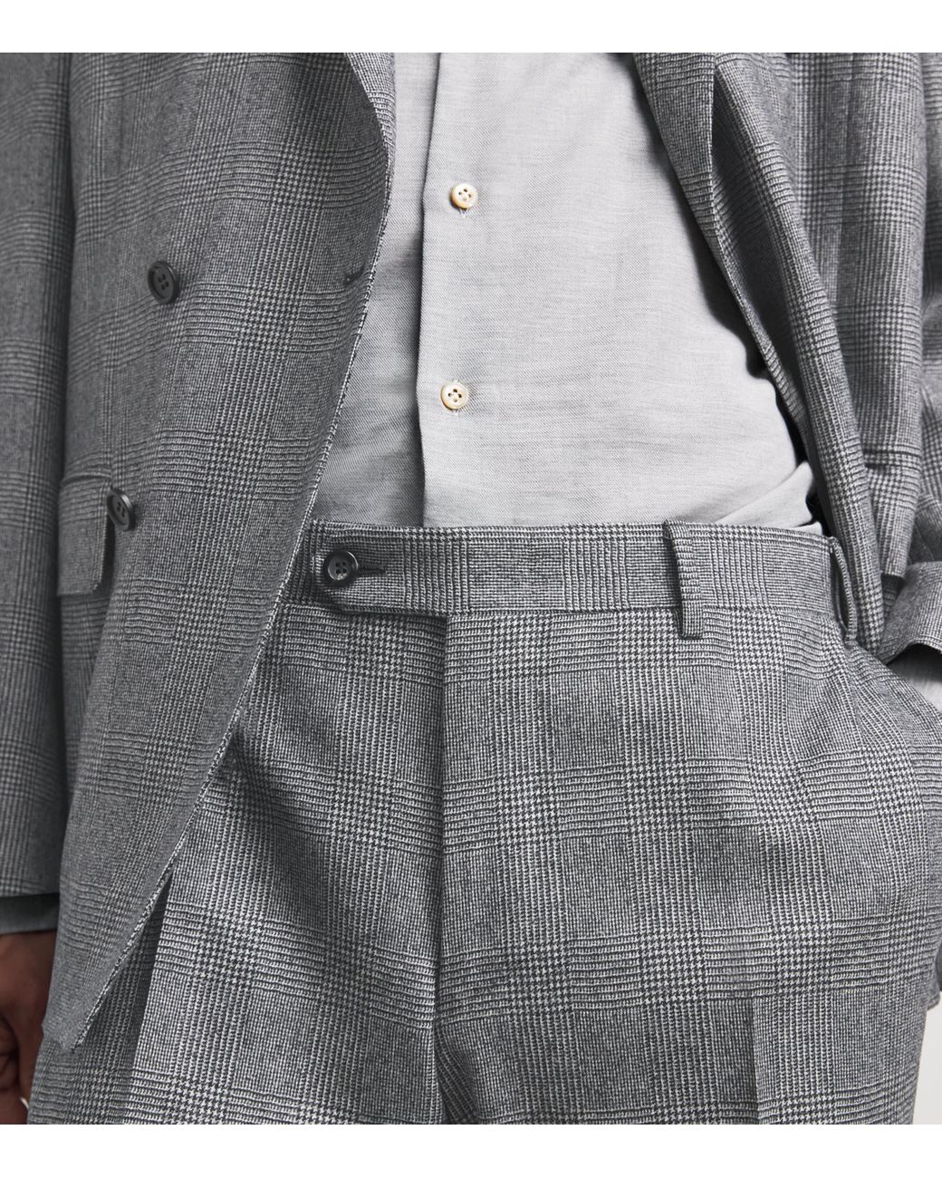 Canali Gray Wool Check 2-Piece Suit for men