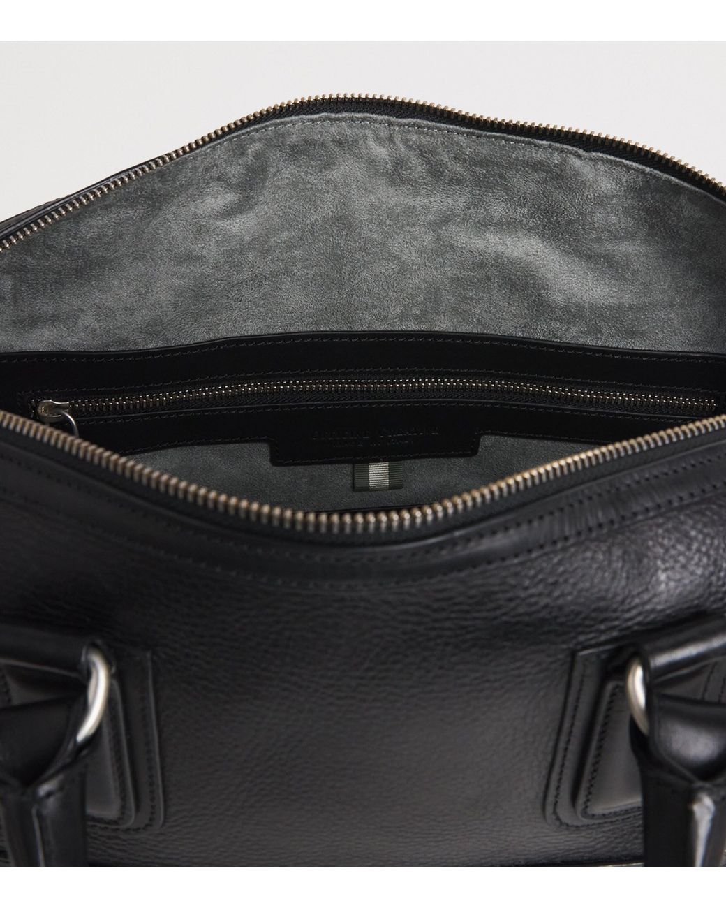 Officine Creative Black Leather Jules Briefcase for men