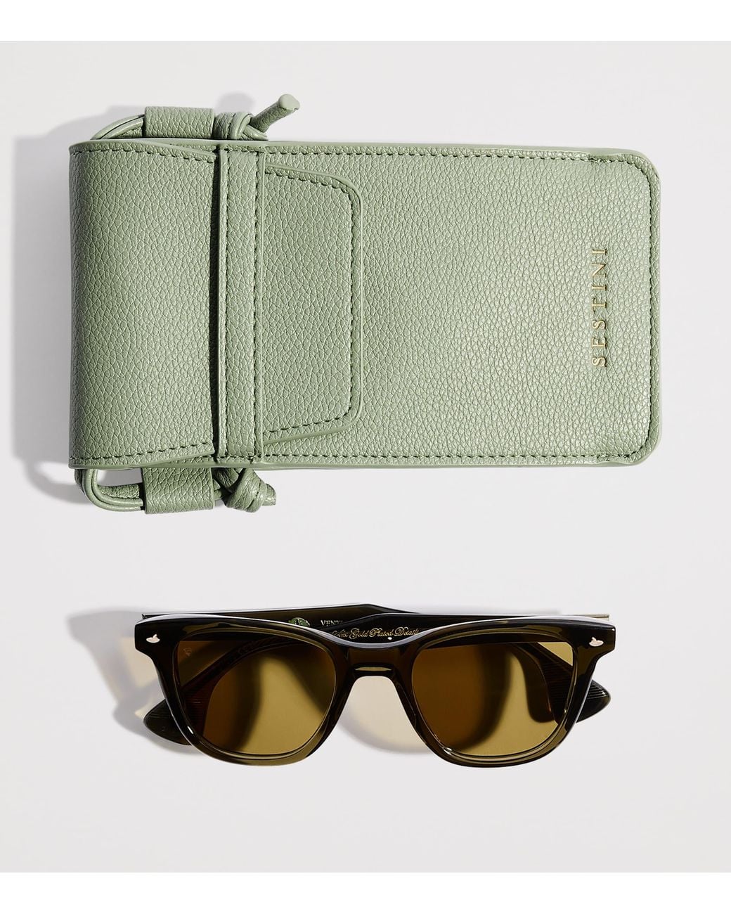 Sestini Eyewear Green Acetate Venti Sunglasses for men