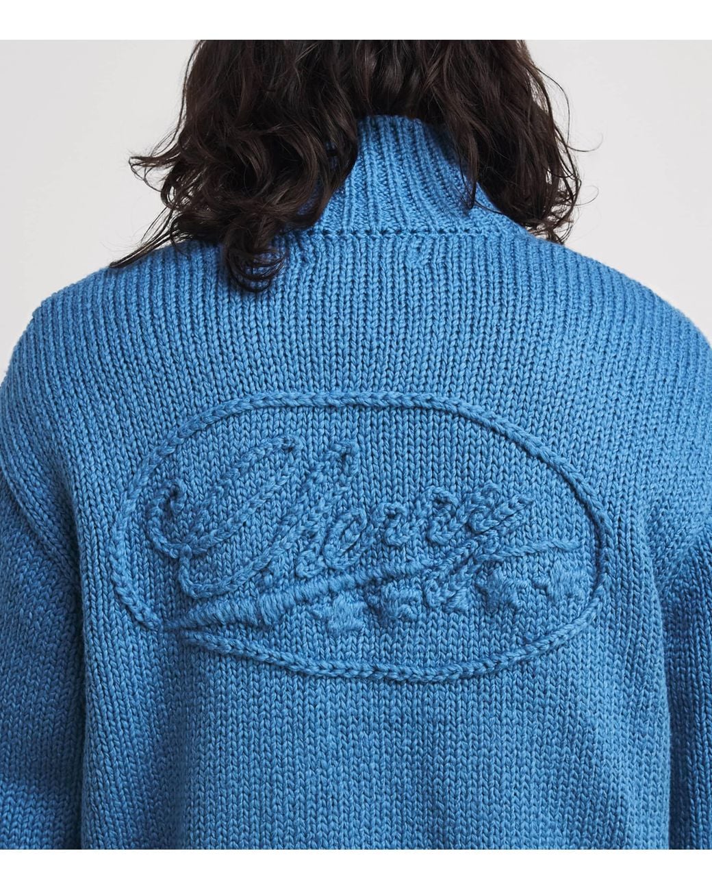 CHERRY LA Blue Cotton Knitted 5 Star Jacket for men