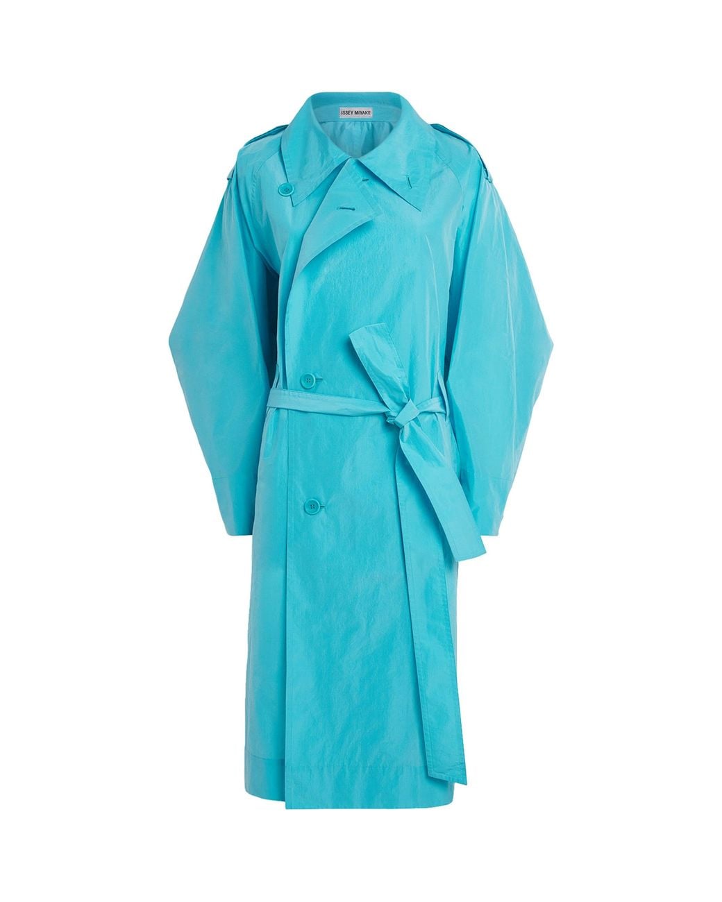 Issey Miyake Blue Correlation Trench Coat