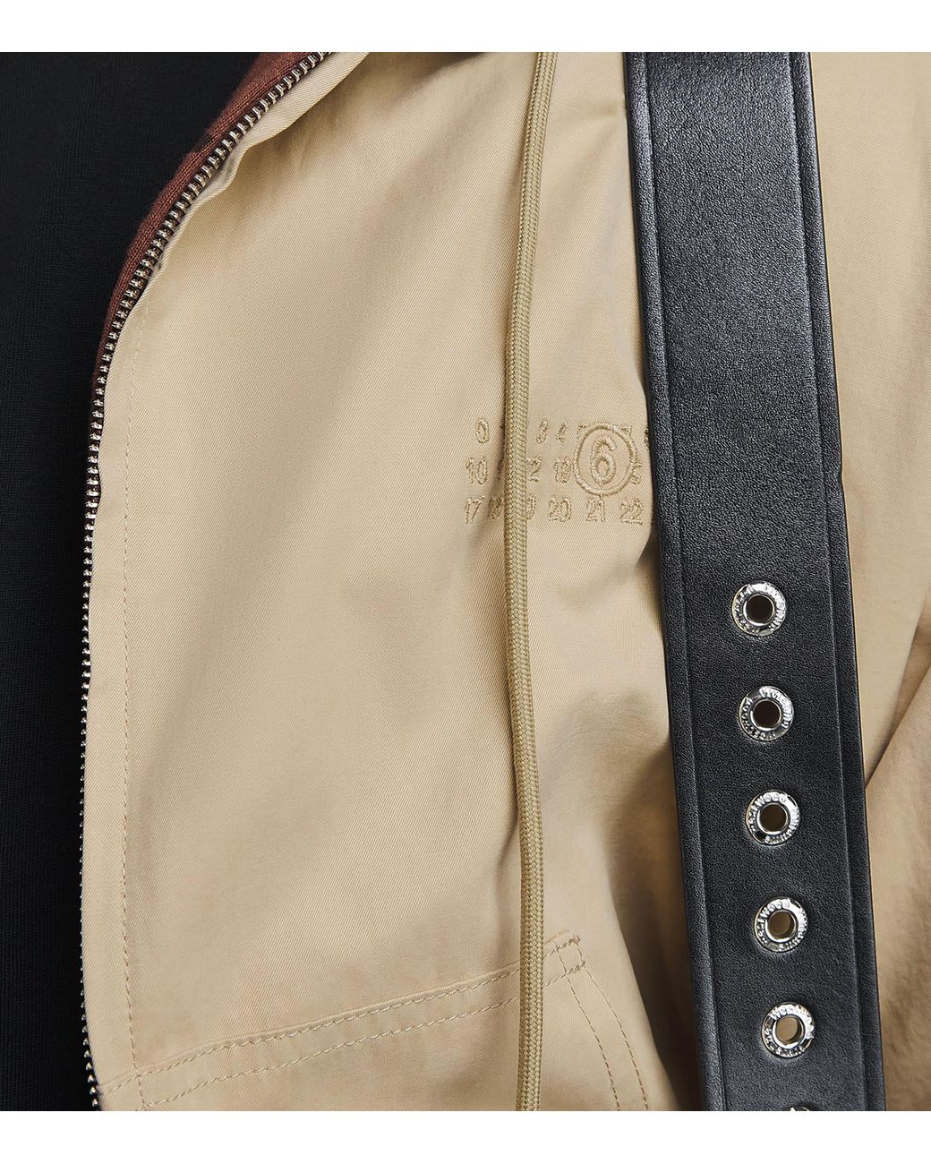 MM6 by Maison Margiela Natural Reversible Hoodie Bomber Jacket for men