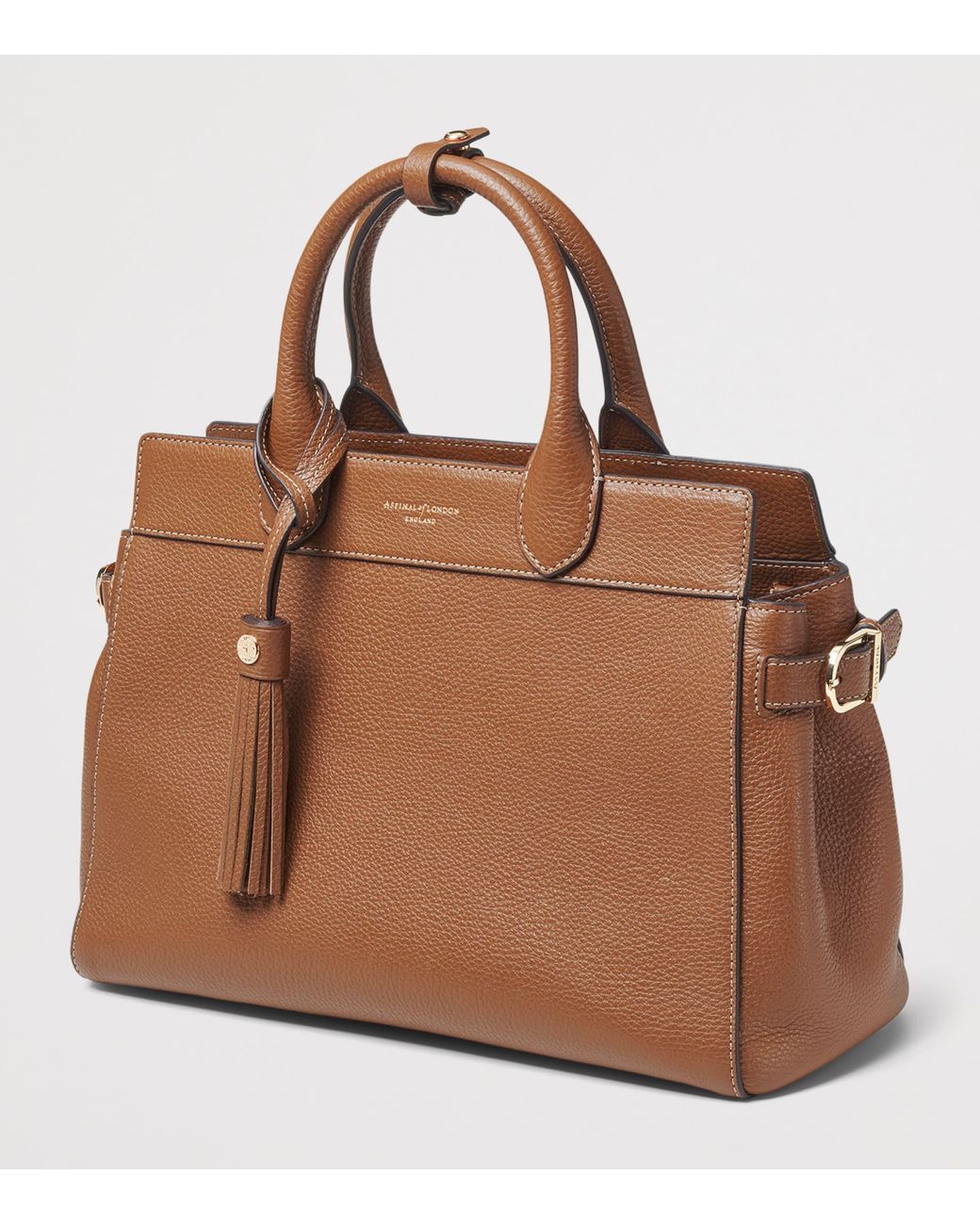 Aspinal Brown Leather Savannah Top-Handle Bag