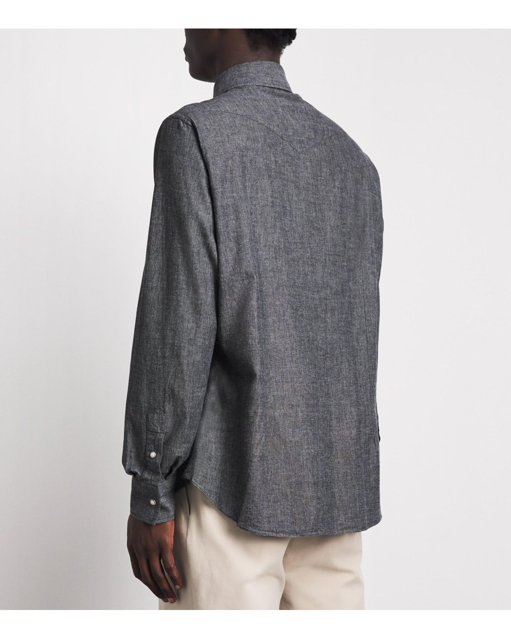 Eleventy Gray Cotton Texas Shirt for men