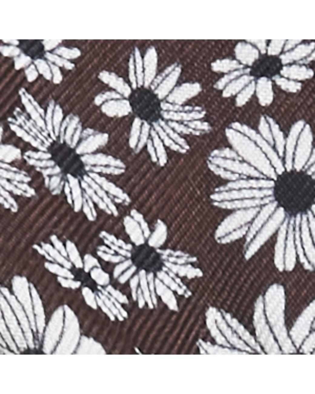 Sandro Brown Silk Floral Print Scrunchie