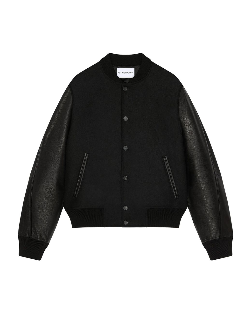Givenchy Black Wool-Lambskin Bomber Jacket for men