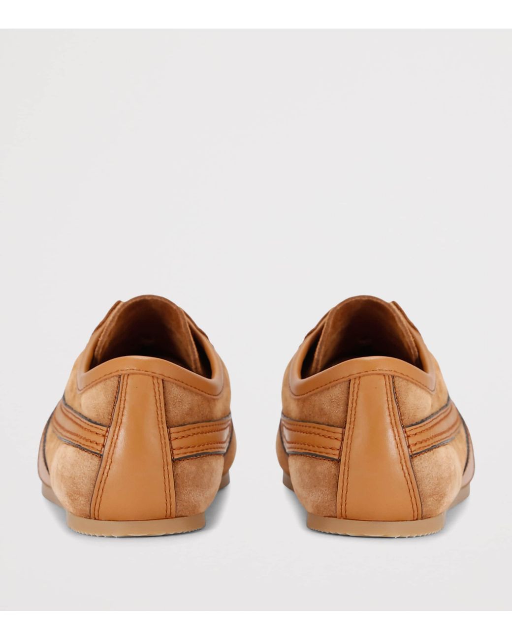 Dries Van Noten Brown Retro Panelled Leather Low-Top Trainers