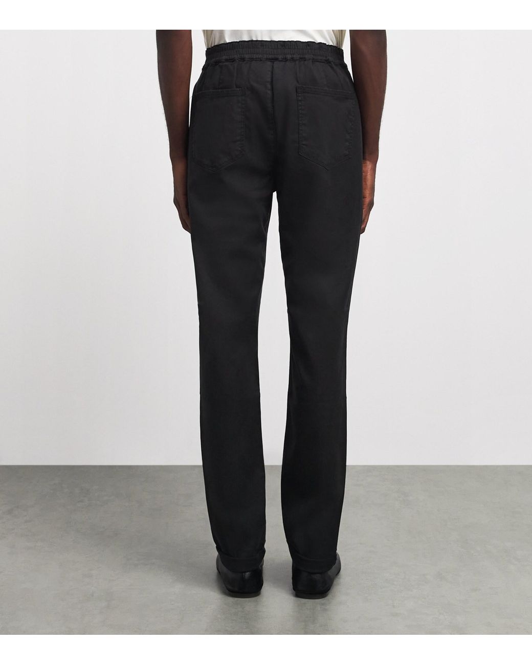 PAIGE Black Drawstring Fraser Chinos for men
